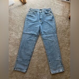 Classic Blue Women's Jeans with slit